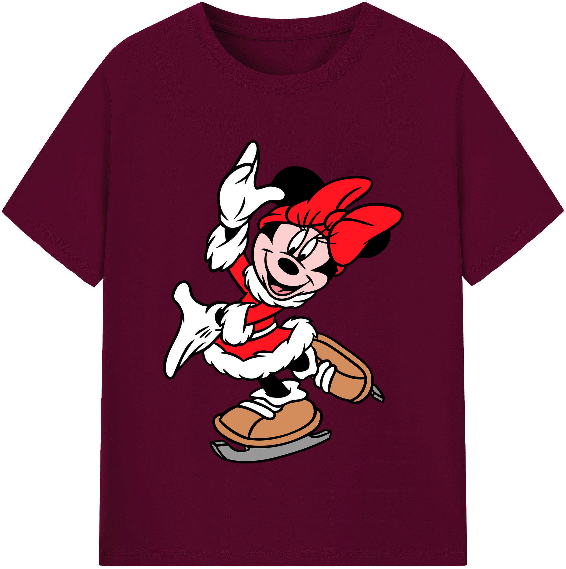 （画像用） ミッキーマウス Mickey Mouse レディースカジュアルプリントTシャツ（綿100％）